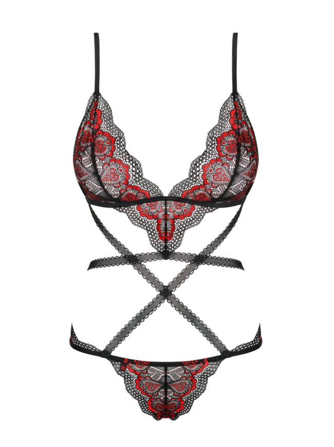 Body Obsessive Megies teddy čierne S/M – Obrázok 5
