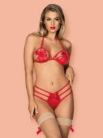Obsessive Giftella komplet 2-dielny červený S/M – Obrázok 3