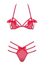 Obsessive Giftella komplet 2-dielny červený S/M – Obrázok 5