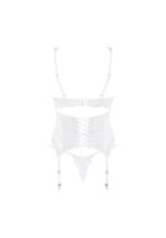 Biely čipkovaný korzet Amor Blanco L/XL – Obrázok 6