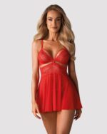 Obsessive 838-BAB-3 košieľka babydoll a tangá S/M – Obrázok 3