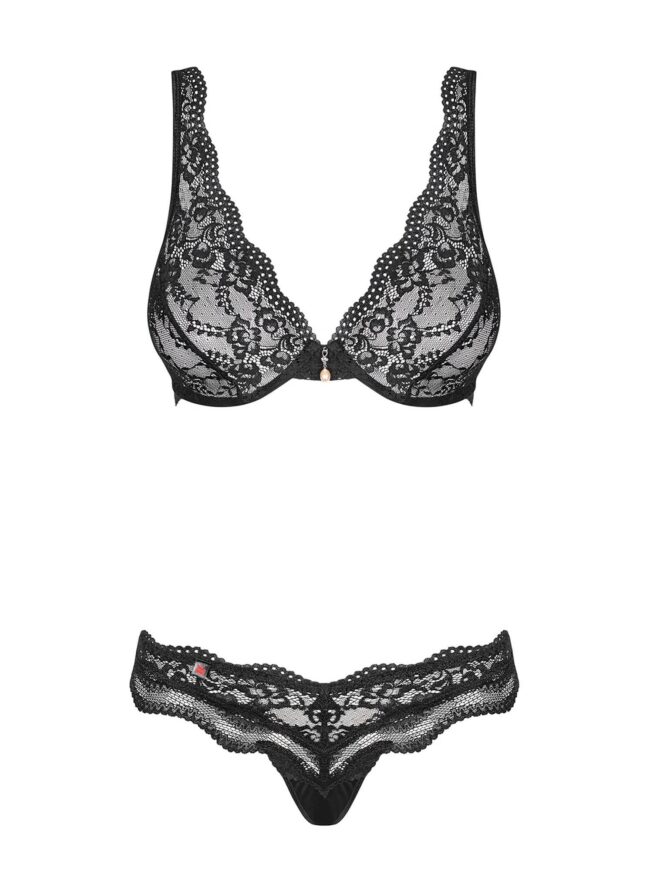 Obsessive Luvae komplet 2-dielny čierny S/M – Obrázok 5