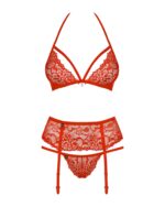 Obsessive Set 838-SEG-1 komplet 3-dielny červený  L/XL – Obrázok 5