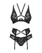 Obsessive Alessya komplet 3-dielny čierny XS/S – Obrázok 5