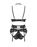 Obsessive Alessya komplet 3-dielny čierny M/L – Obrázok 6