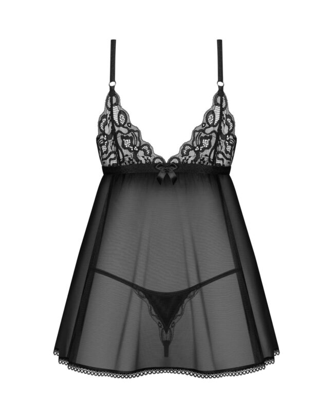 Obsessive Blomentis babydoll košieľka a tangá  M/L – Obrázok 6