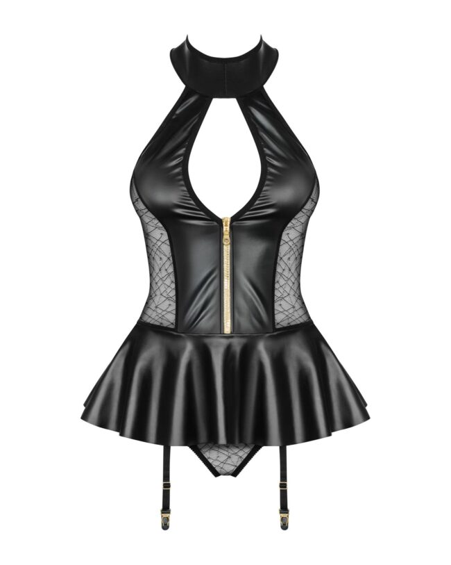 Obsessive 859-COR-1 korzet a tangá L/XL – Obrázok 5