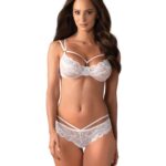 Obsessive 860-SET-2 komplet 2-dielny biely  S/M