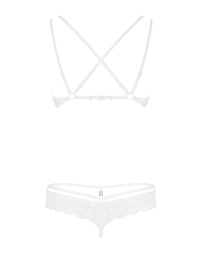 Obsessive 860-SET-2 komplet 2-dielny biely L/XL – Obrázok 6