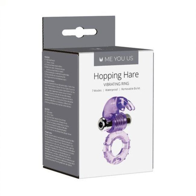 Vibračný krúžok Me You Us Hopping Hare Cock Ring Purple – Obrázok 3