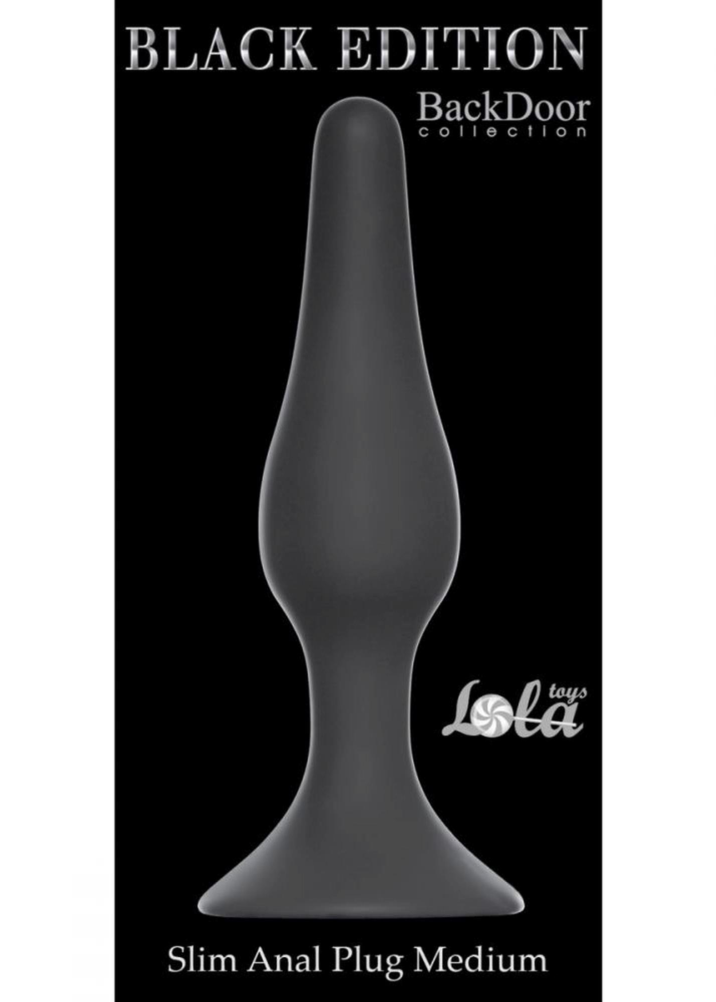 57-4206-01 Slim Anal Plug Medium Black – Obrázok 1
