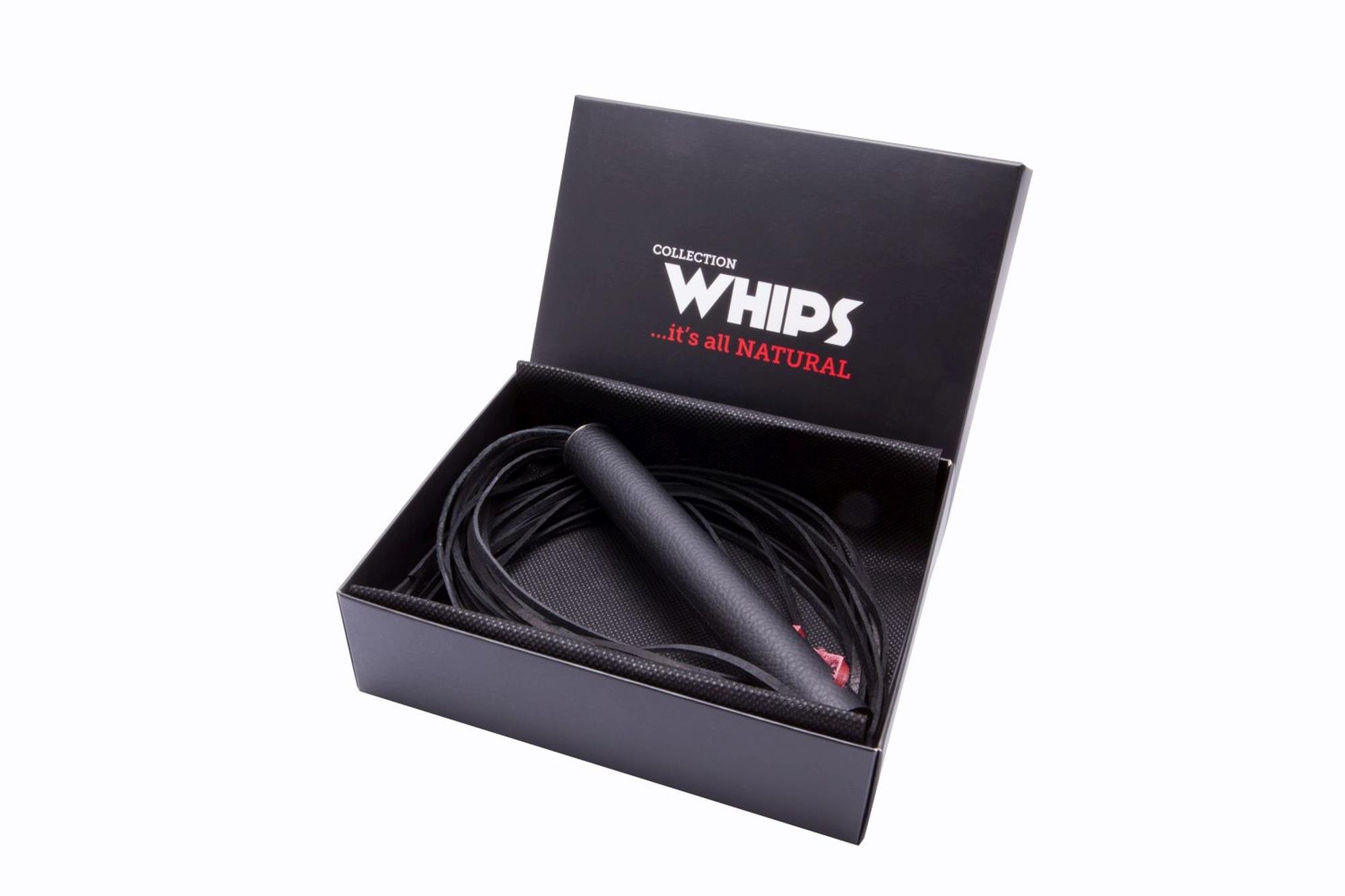 58-00016 Bič WHIPS kožený čierny – Obrázok 1