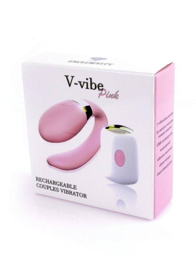 Boss Series párový vibrátor na diaľkové ovládanie V-Vibe Pink USB 7 funkcií – Obrázok 8
