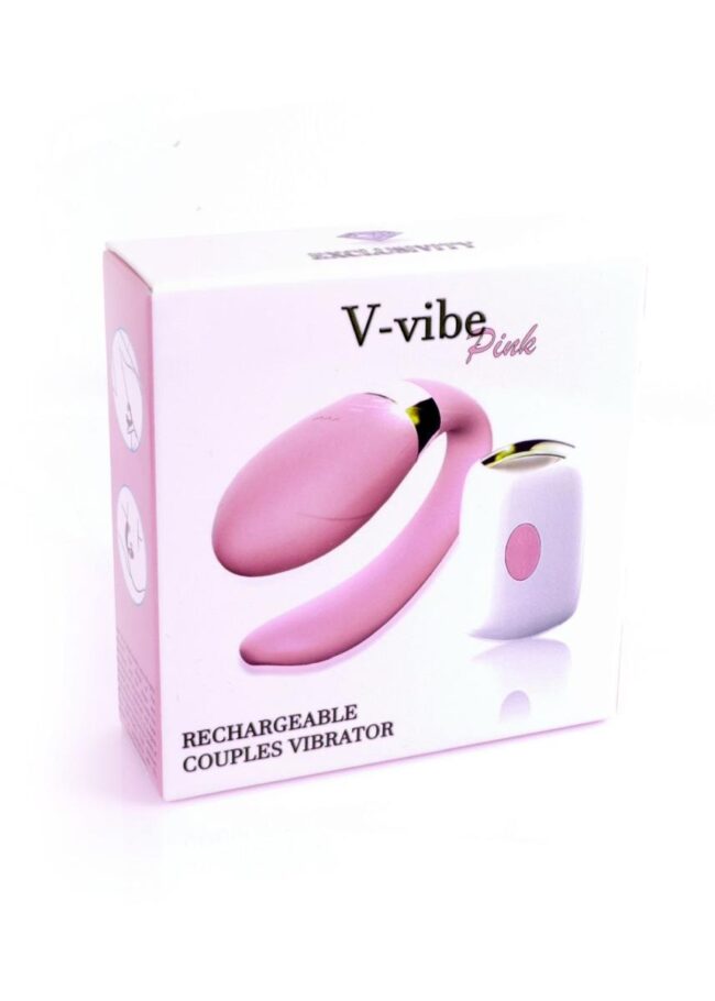 Boss Series párový vibrátor na diaľkové ovládanie V-Vibe Pink USB 7 funkcií – Obrázok 9