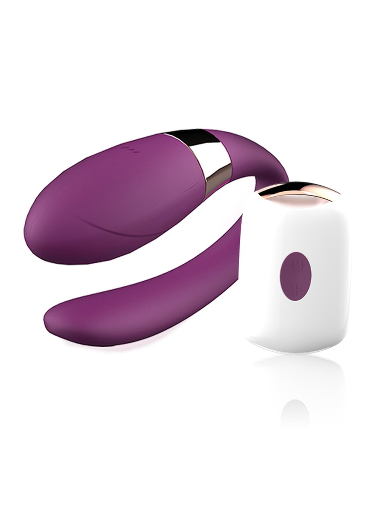 62-00002 Boss Series párový vibrátor V-Vibe Purple USB 7 funkcií – Obrázok 1