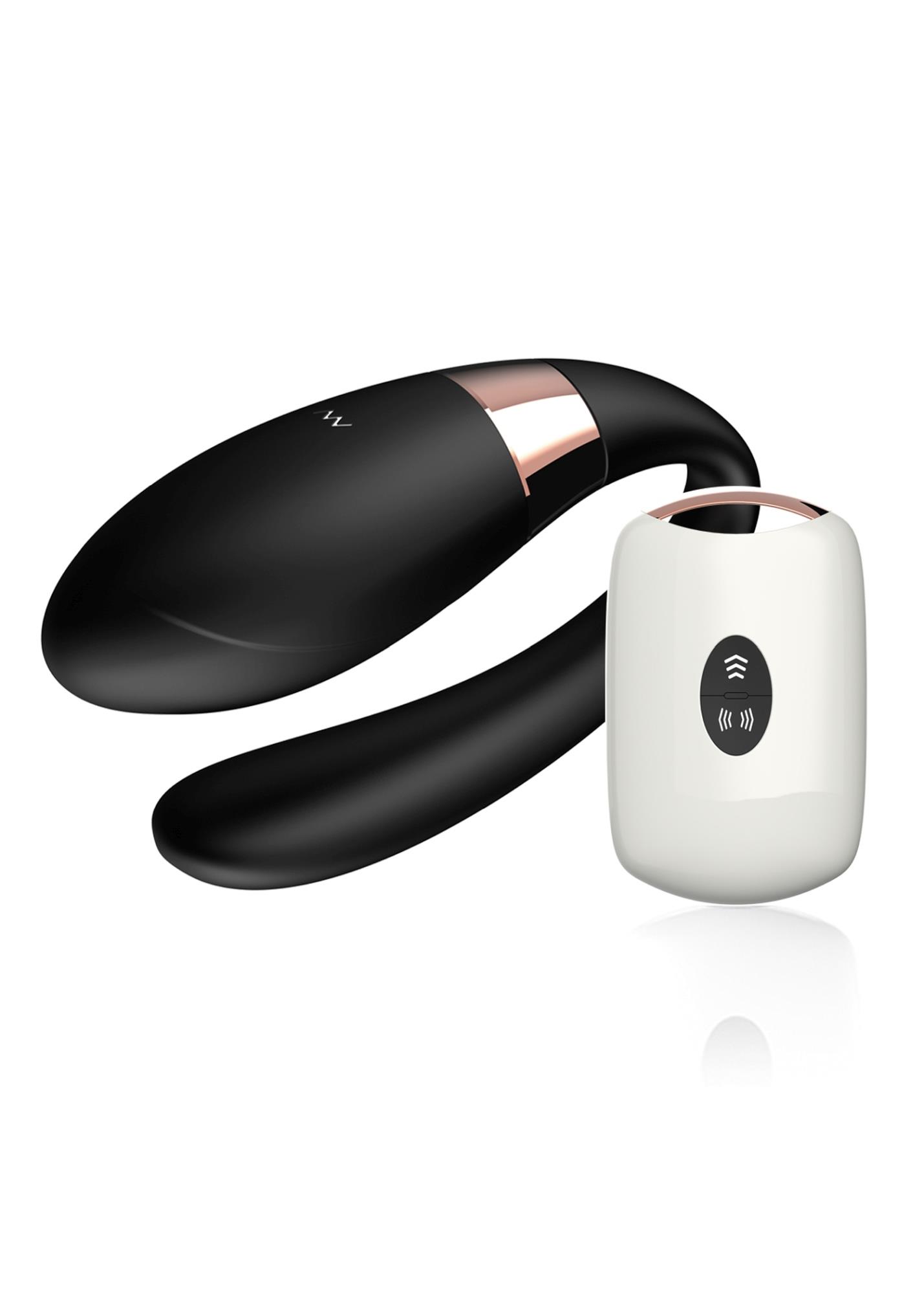 62-00003 Boss Series párový vibrátor V-Vibe Black USB 7 funkcií – Obrázok 1