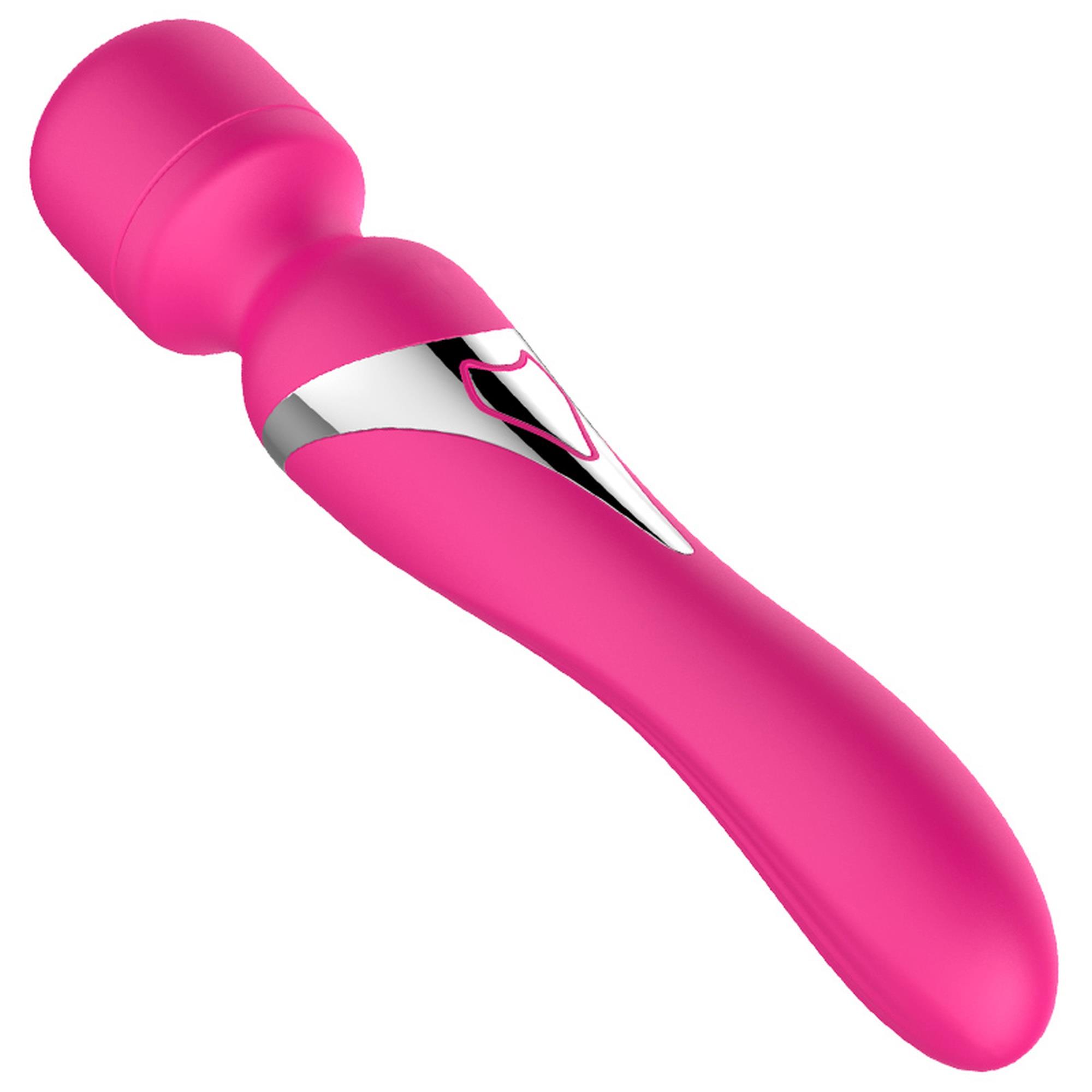 63-00011 Boss Series-Silicone Dual Massager Pulsator USB 7+7 funkcií ružový – Obrázok 1