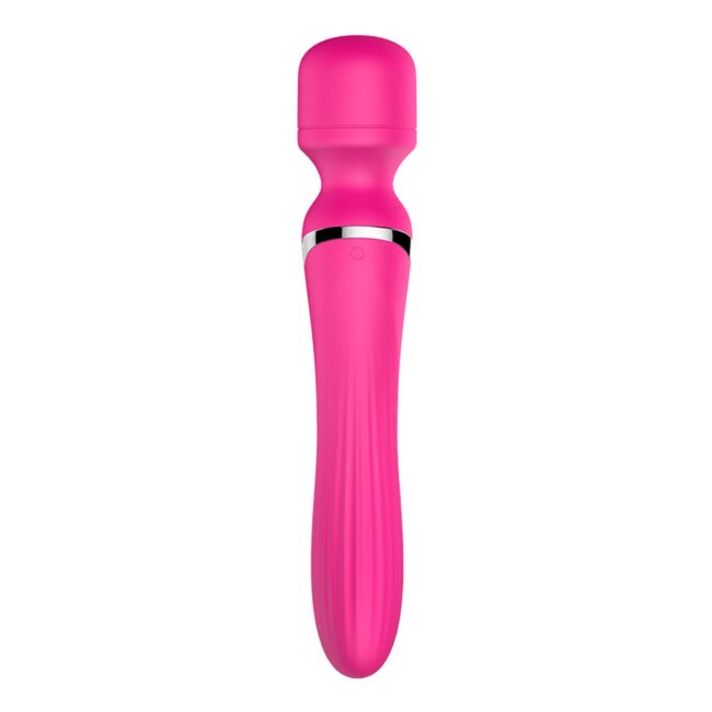 Boss Series-Silicone Dual Massager Pulsator USB 7+7 funkcií ružový – Obrázok 6