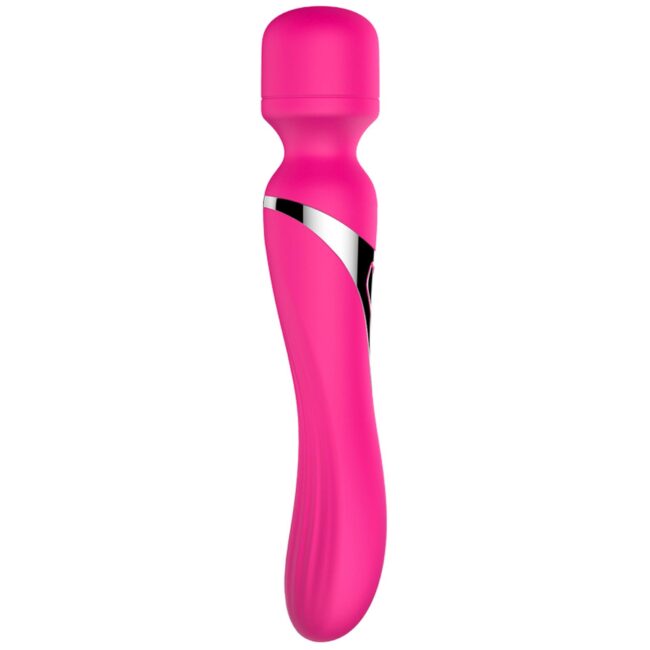 Boss Series-Silicone Dual Massager Pulsator USB 7+7 funkcií ružový – Obrázok 7
