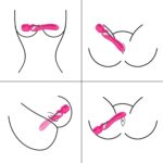 Boss Series-Silicone Dual Massager Pulsator USB 7+7 funkcií ružový – Obrázok 11