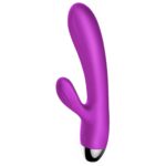 Silikónový vibrátor a pulzátor Purple USB 7+7 Funkcií / Ohrev – Obrázok 2