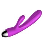 Silikónový vibrátor a pulzátor Purple USB 7+7 Funkcií / Ohrev – Obrázok 3