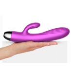 Silikónový vibrátor a pulzátor Purple USB 7+7 Funkcií / Ohrev – Obrázok 4