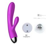 Silikónový vibrátor a pulzátor Purple USB 7+7 Funkcií / Ohrev – Obrázok 9