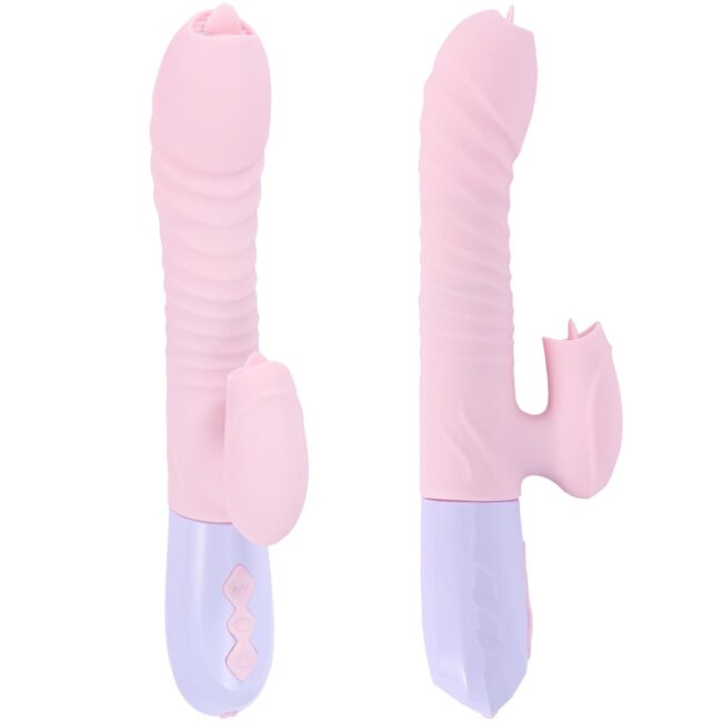 Vibrátor USB 7 Function and Thrusting Function / Heating, pink – Obrázok 7
