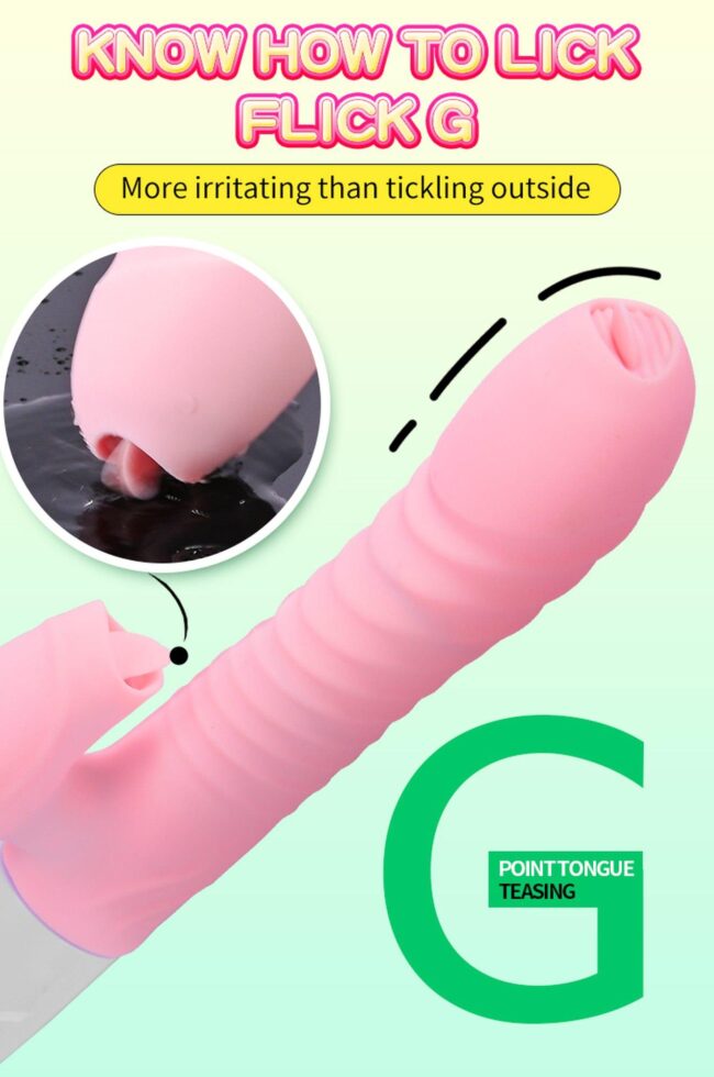 Vibrátor USB 7 Function and Thrusting Function / Heating, pink – Obrázok 10