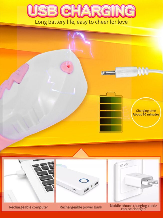 Vibrátor USB 7 Function and Thrusting Function / Heating, pink – Obrázok 16