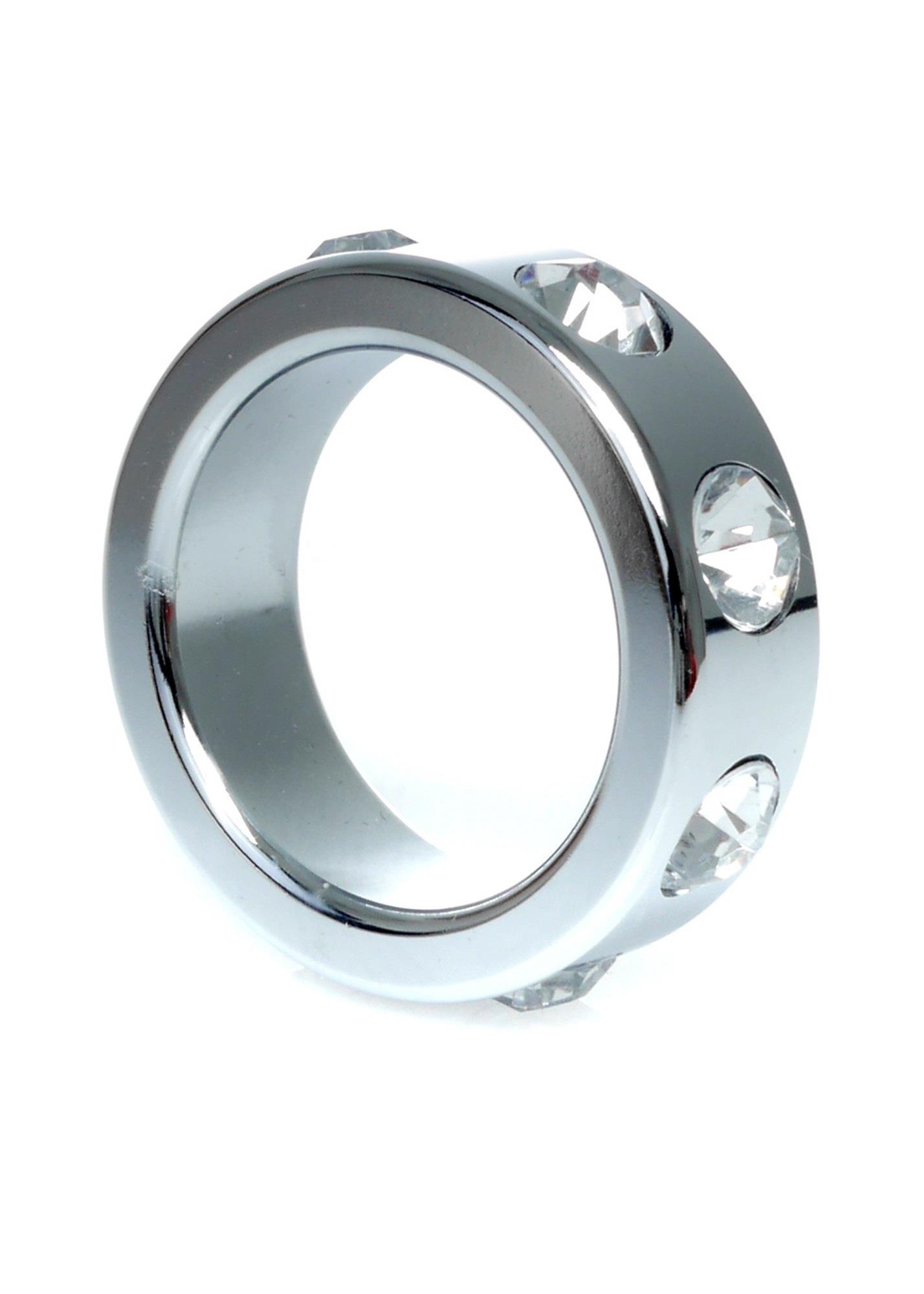 64-00117 Metal Cock Ring with Cristal Diamonds small – Obrázok 1