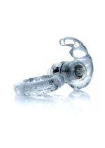 Vibračný krúžok Rabbit Vibro CockRing Clear – Obrázok 2