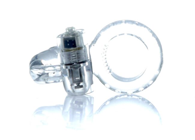 Vibračný krúžok Rabbit Vibro CockRing Clear – Obrázok 6