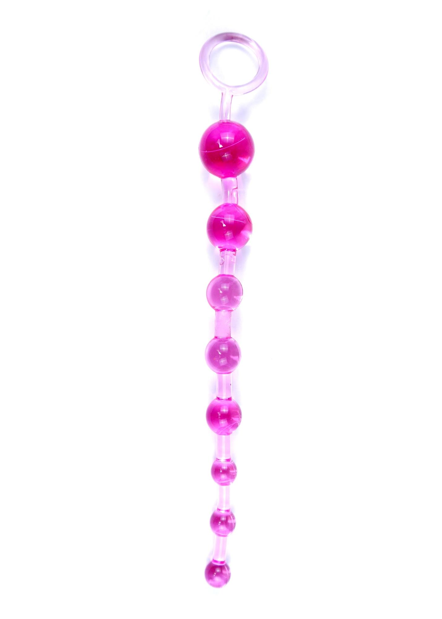 67-00084 Jelly Anal 10 Beads Pink – Obrázok 1