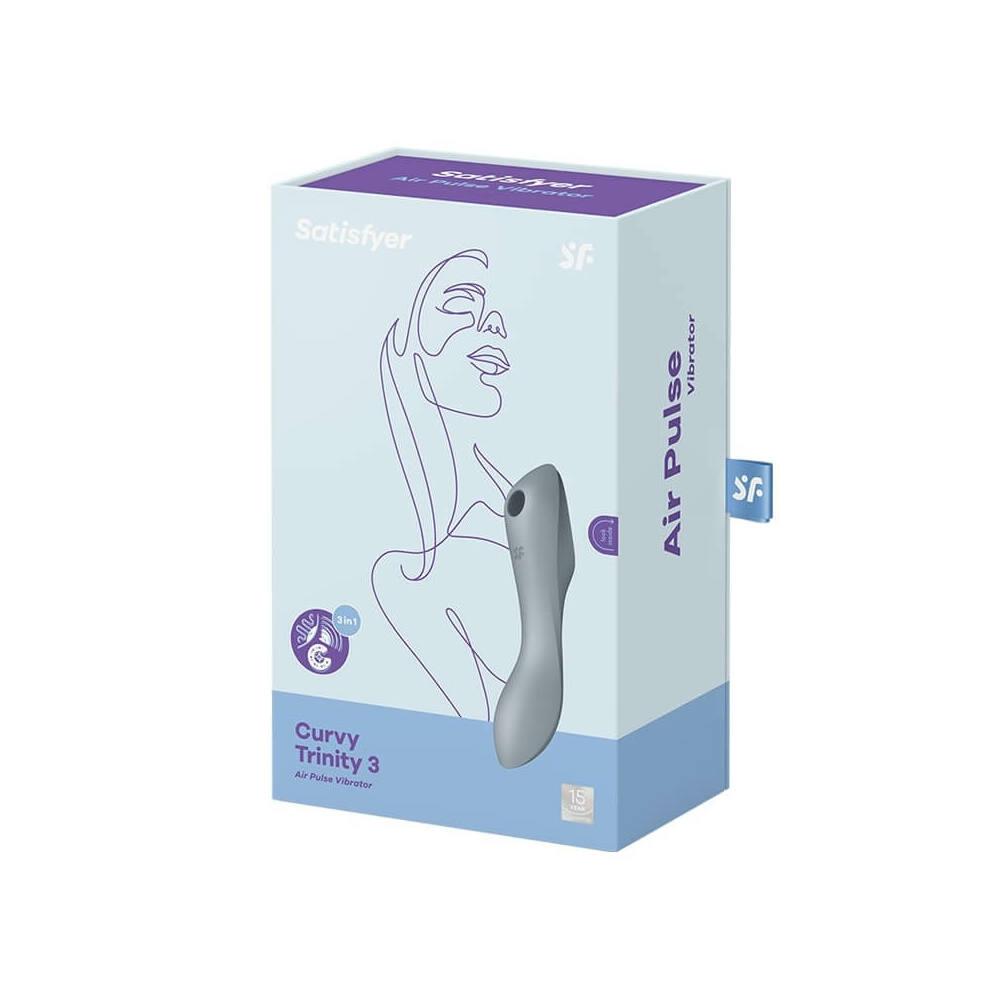 73-4036533 Vibrátor Satisfyer Curvy Trinity 3 (Blue Grey) – Obrázok 1