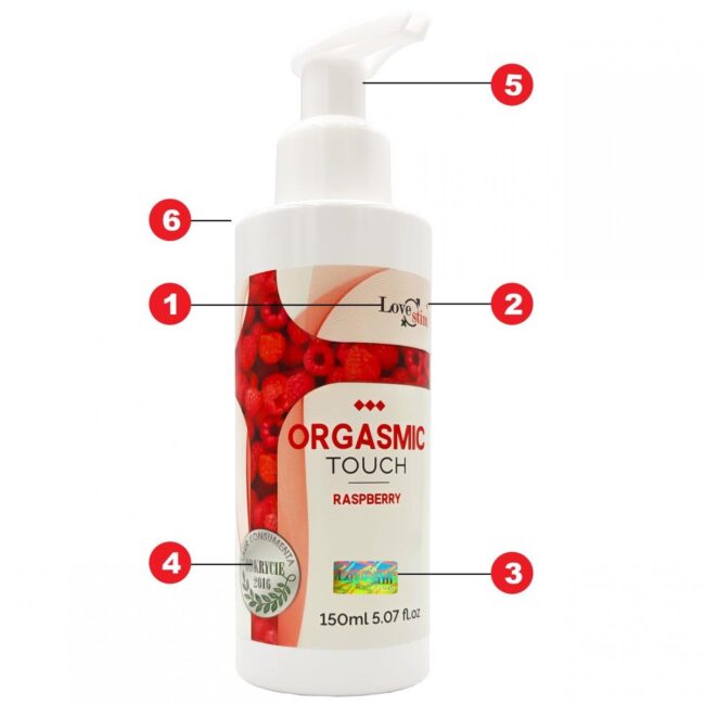Gél ORGASMIC TOUCH RASPBERRY 150 ml – Obrázok 3