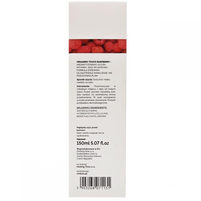 Gél ORGASMIC TOUCH RASPBERRY 150 ml – Obrázok 5