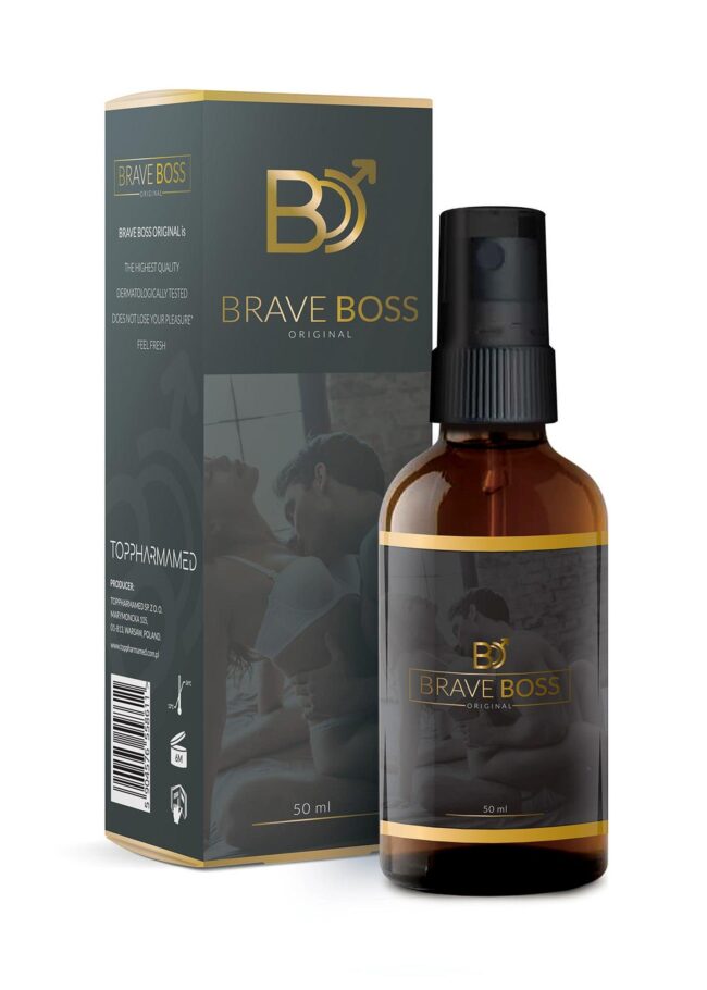 BRAVE BOSS Original sprej na oddialenie ejakulácie 50 ml – Obrázok 2