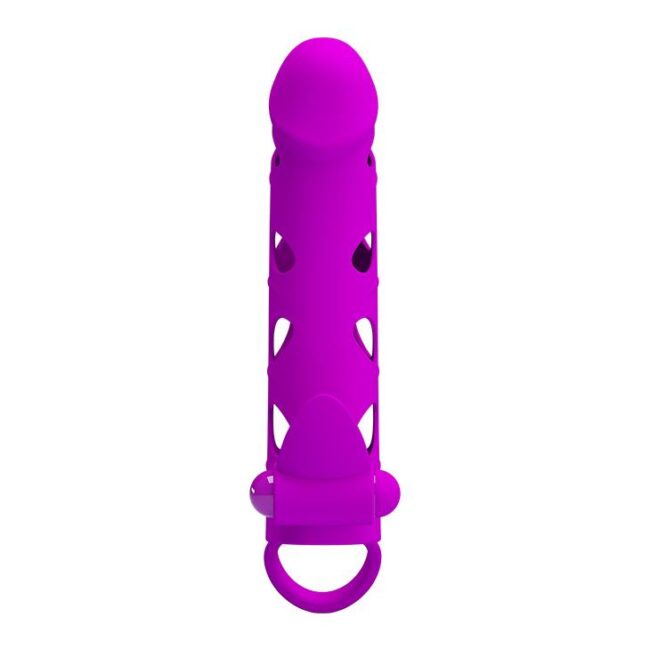 PRETTY LOVE - Vibrating Penis Sleeve with Ball Strap – Obrázok 2