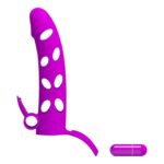 PRETTY LOVE - Vibrating Penis Sleeve with Ball Strap – Obrázok 5