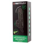 PRETTY LOVE - PENIS SLEEVE WITH BALL STRAP vibračný čierny – Obrázok 10